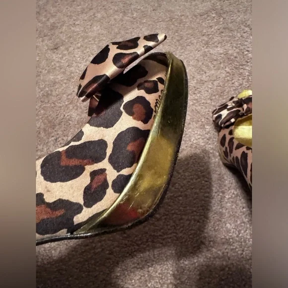 Coach Daisy Leopard Print Peep-Toe Heels✨VTG - Picture 12 of 16